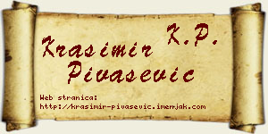 Krasimir Pivašević vizit kartica